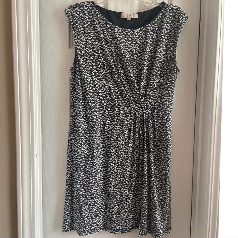 Loft floral faux wrap dress